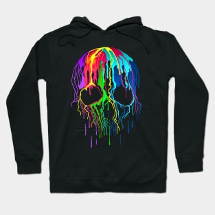 Colorful Drip Skull Hoodie